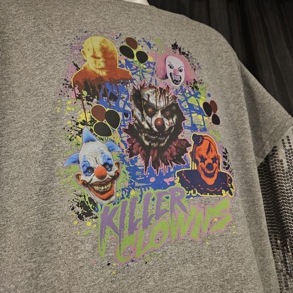 Killer Clowns neon circus Graphic tshirt halloween - Picture 9 of 10